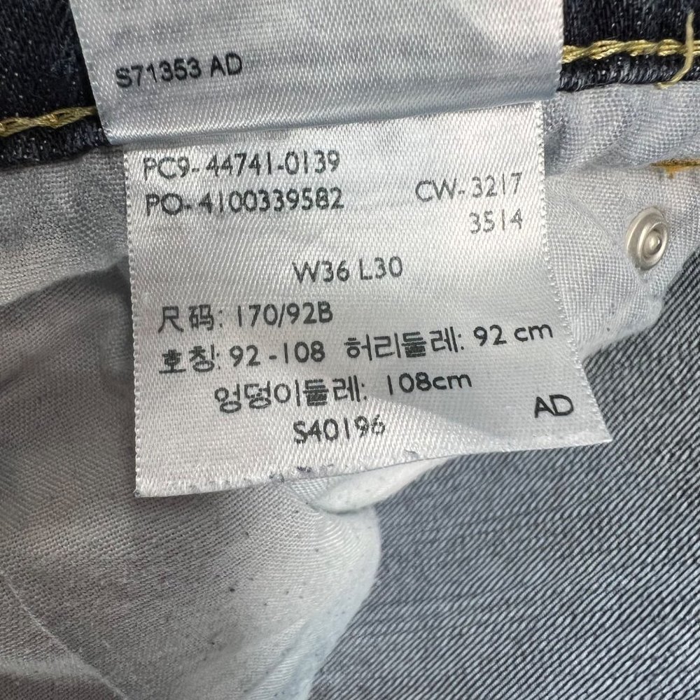 Levi's Denizen 216 Skinny Fit Denim Jeans Medium Wash Blue Mens Size 36 X 30 - Picture 13 of 13